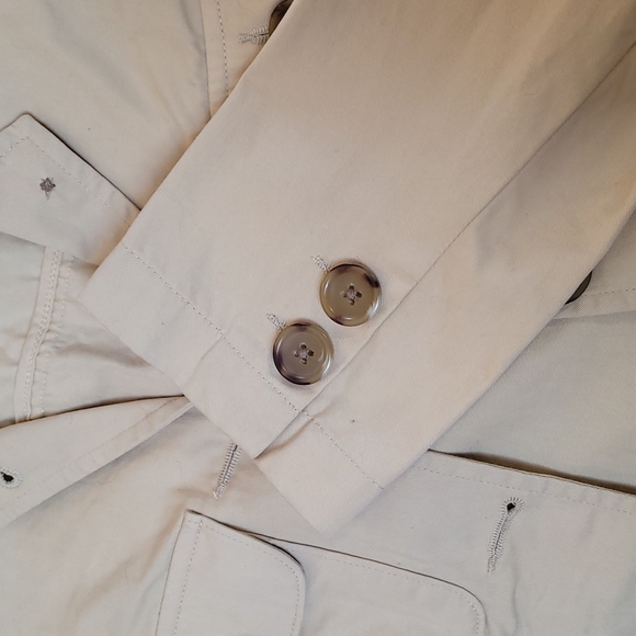 Banana Republic Cream Button Down Cotton Shirt Jacket - Picture 11 of 11